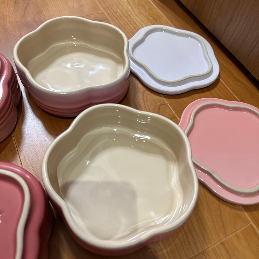 LE CREUSET スタッキングラムカン フルール 全色4個セット お重