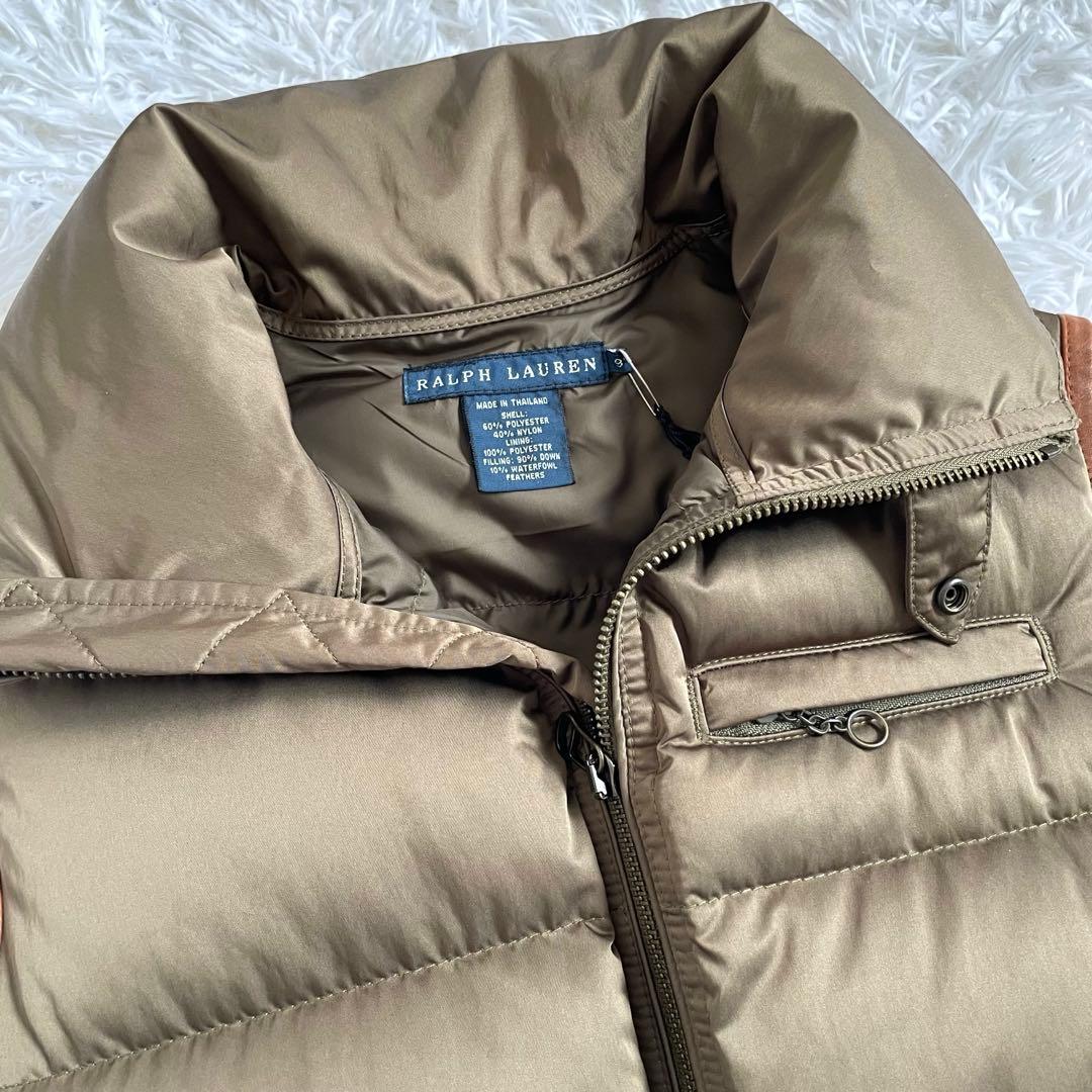 新品 未使用 RALPH ラルフローレン ダウンベスト ベルト ブラウン 9 M