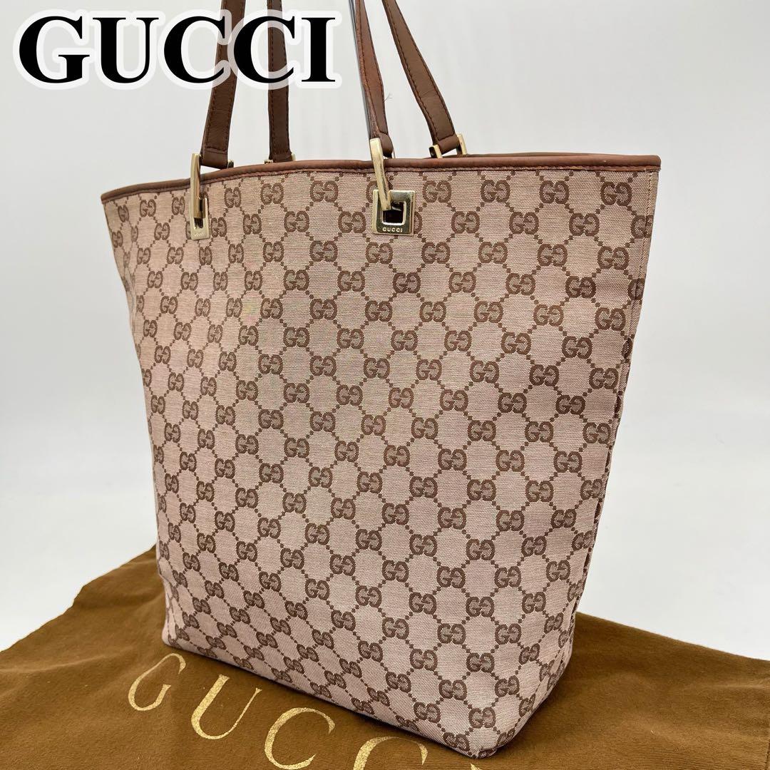 GUCCI トートバッグ 肩掛け GGキャンバス ゴールド金具 002 1098