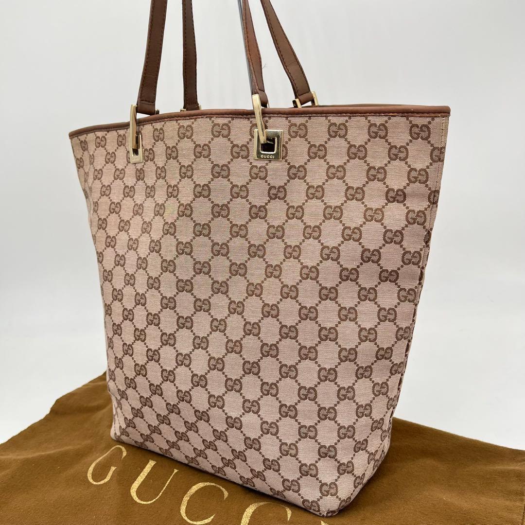 GUCCI トートバッグ 肩掛け GGキャンバス ゴールド金具 002 1098