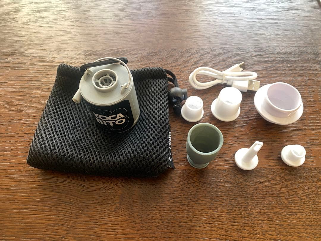 美品 QUICKCAMP エアマットレス5cm厚&マイクロエアポンプ付き