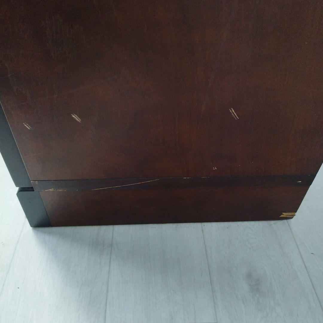 ダークブラウン本棚 ガラス扉付き 5段 書棚 飾棚