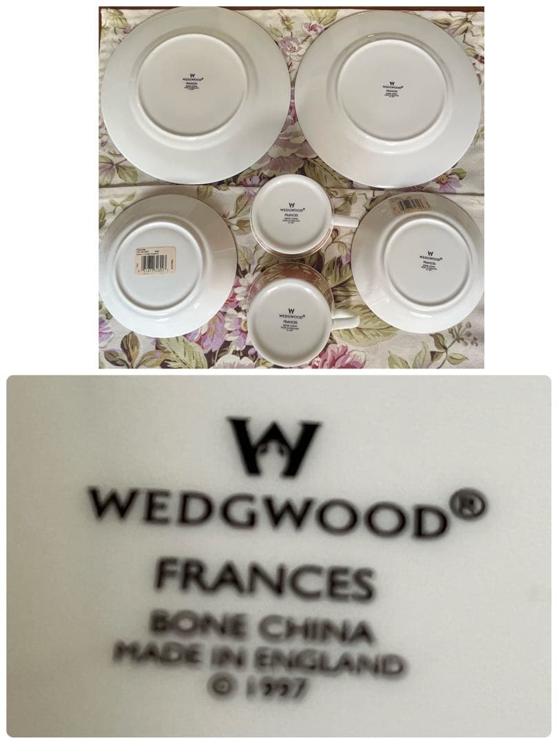 【美品】ウェッジウッド★フランシス★トリオペア　（パターンＡ）