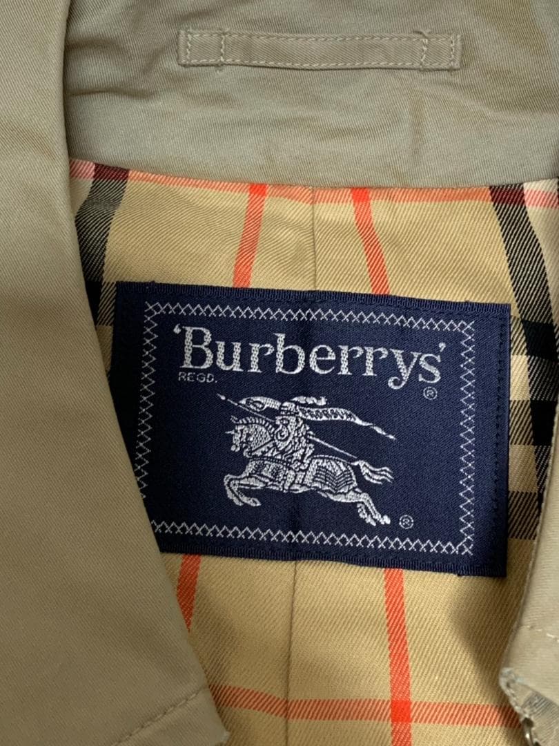 [90s burberrys] C100 裏地チェック コットントレンチコート
