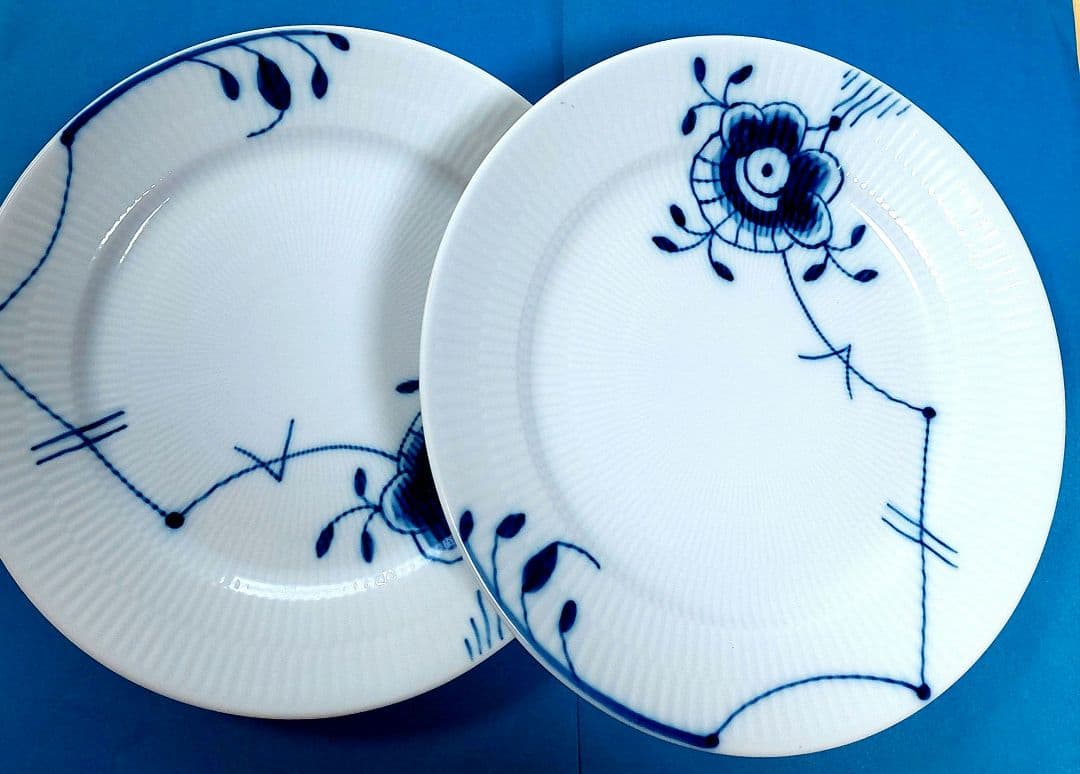 【ロイヤルコペンハーゲン】ブルーフルーテッド　メガ　22cm 4枚セット