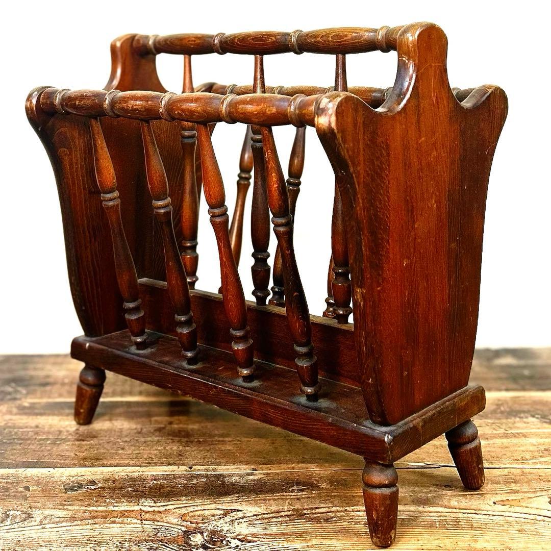 1960〜70年代 マガジンラック 木製 古家具 ヴィンテージ 日本製 輸出家具
