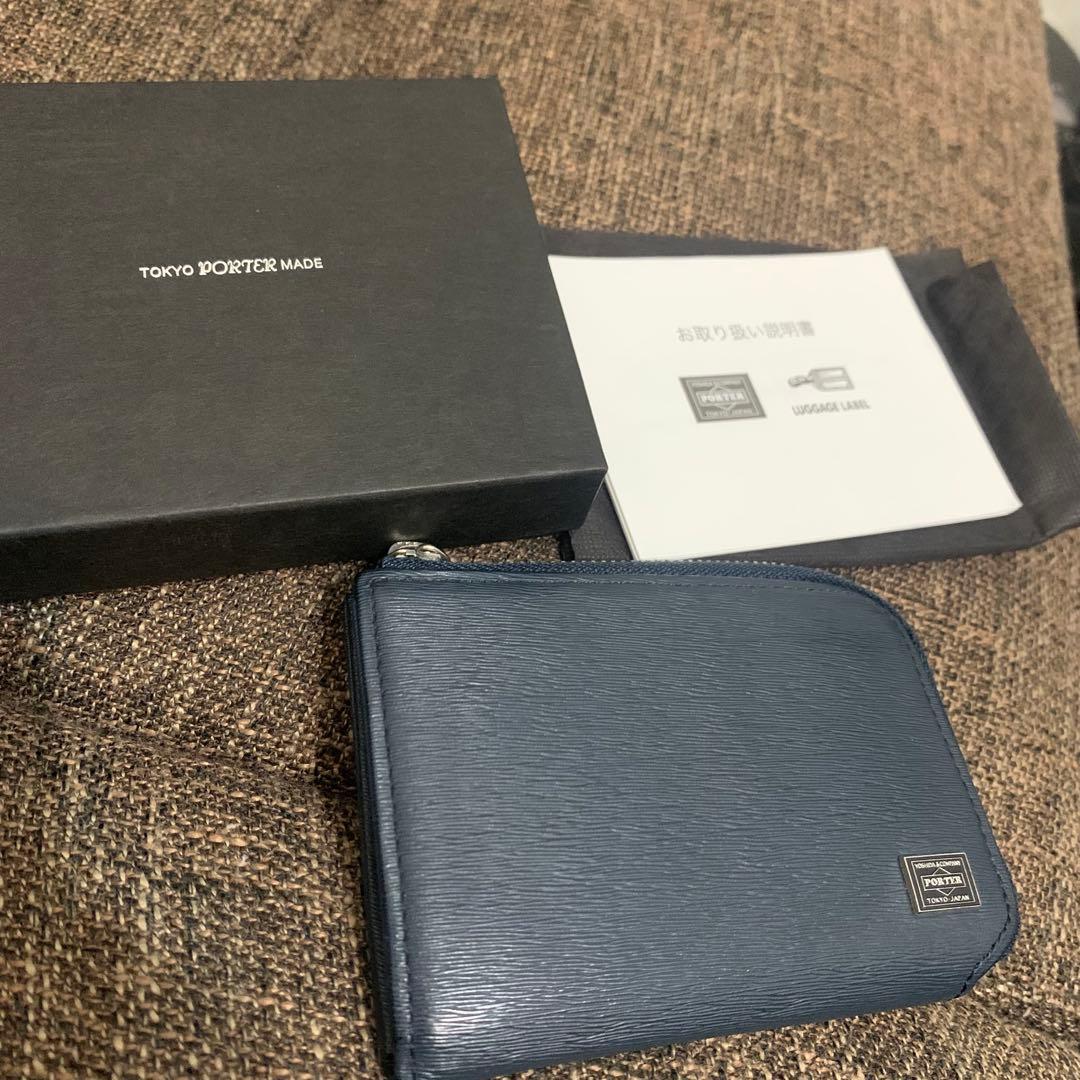 ポーター カレント &パスケース カードケース 紺色