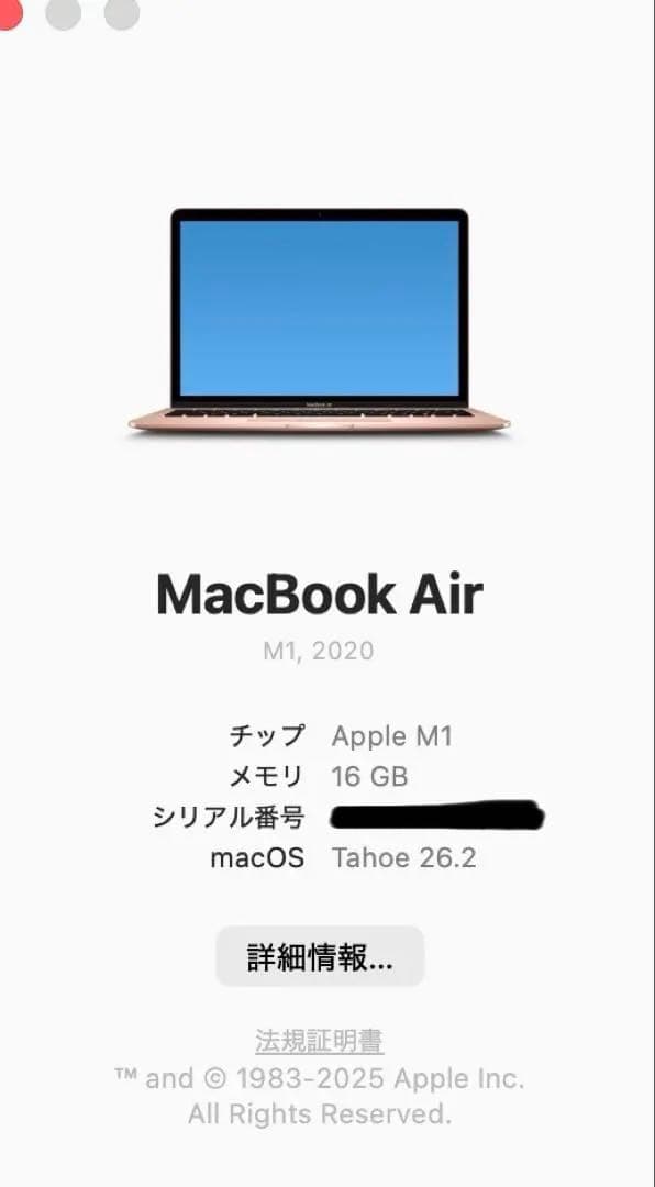 PRTSCさん専用MacBookAir M1 256GB ゴールド2023年購入