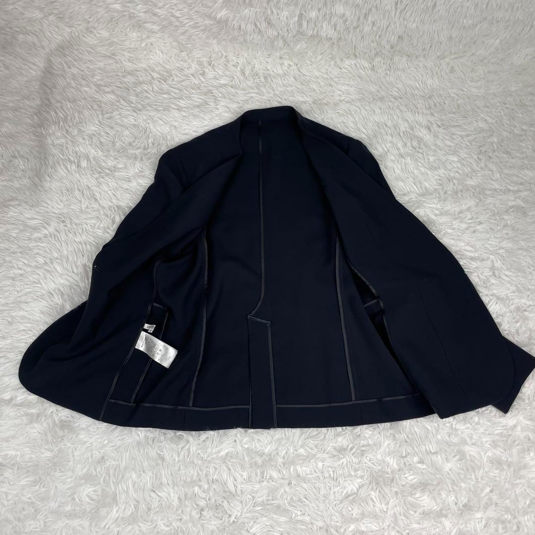 未使用級✨近年モデル✨23区✨ノーカラーパンツスーツ✨大きいサイズ✨シングル✨紺