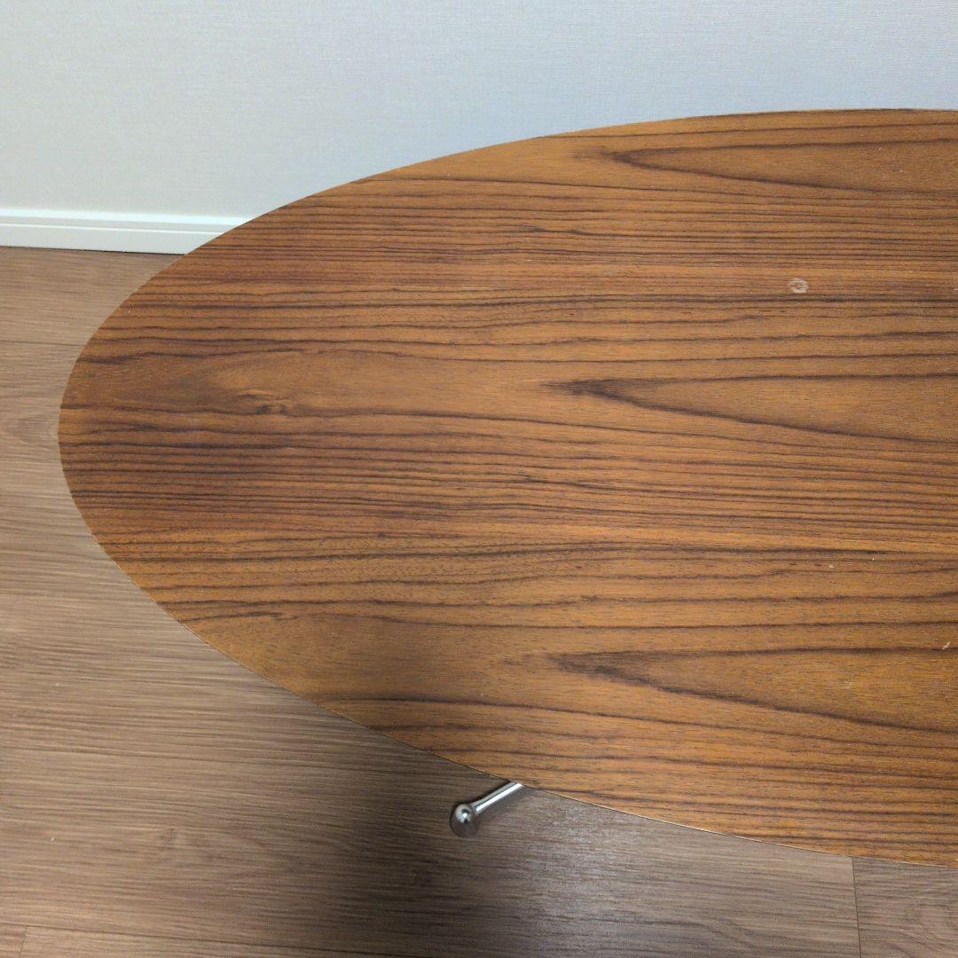 楕円形ブラウンセンターテーブル　Francfranc