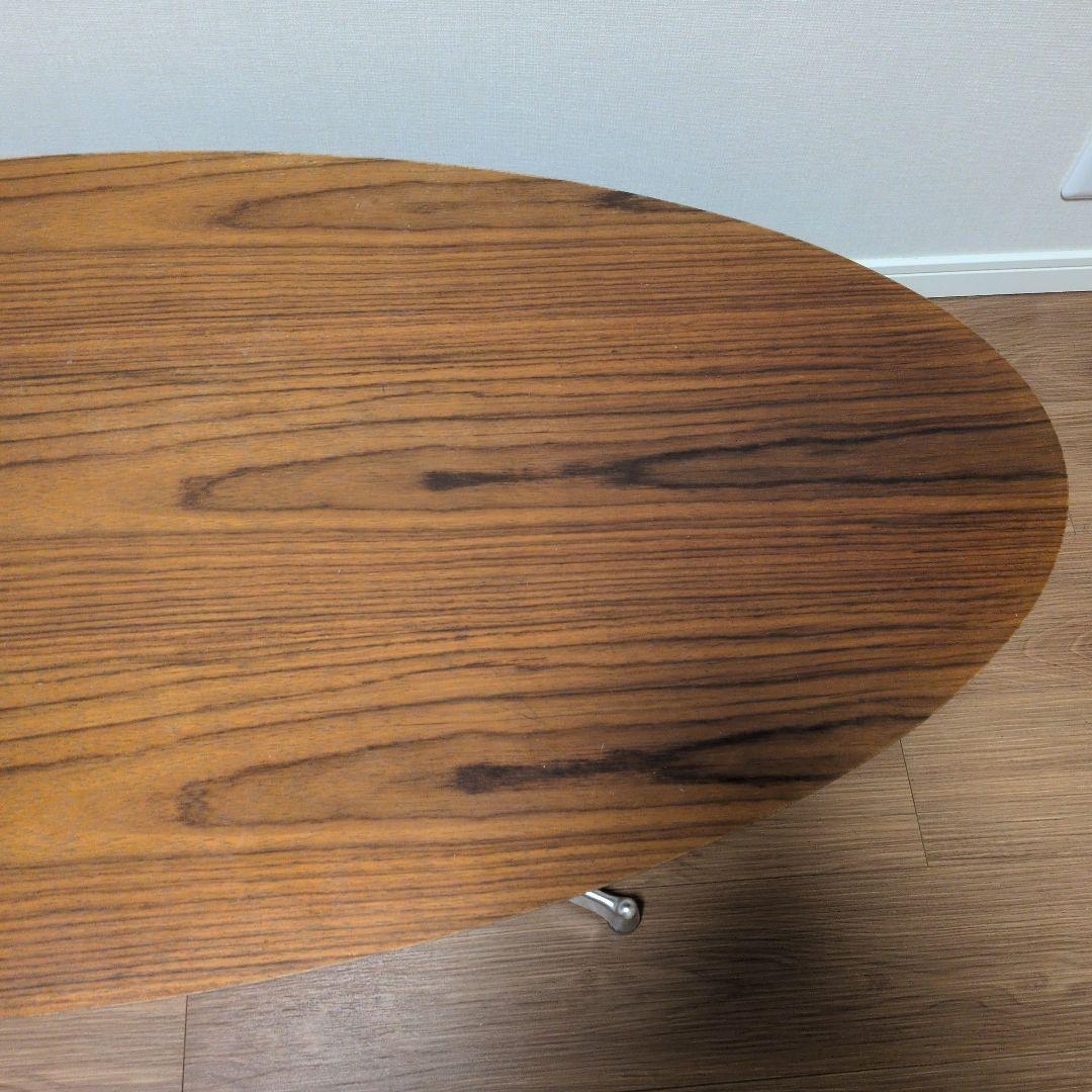 楕円形ブラウンセンターテーブル　Francfranc