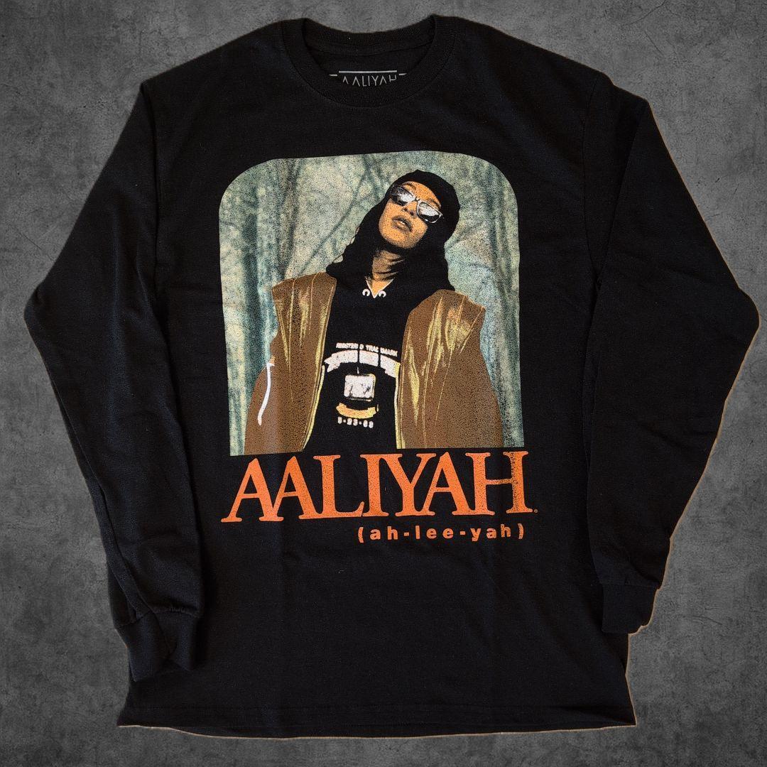 Aaliyah ロンT Back & Forth 長袖 M ブラック