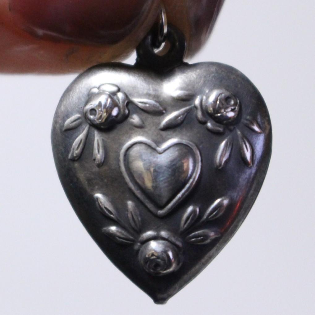 30s　スウィートハートジュエリー　WW2　ギフトに　ハート　バラ　ローズ　薔薇