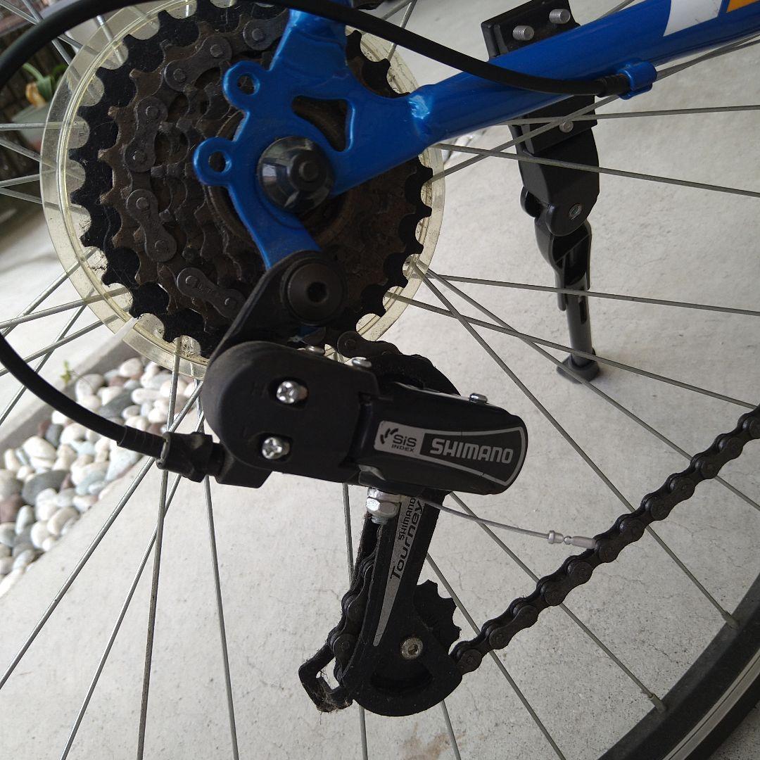 HILANDO クロスバイク 青/オレンジ 自転車 シマノ製14段変速