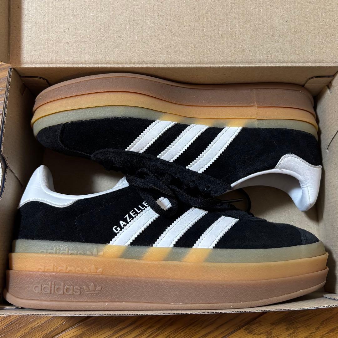 ガゼルボールド / Gazelle Bold / ブラック×ホワイト/24cm