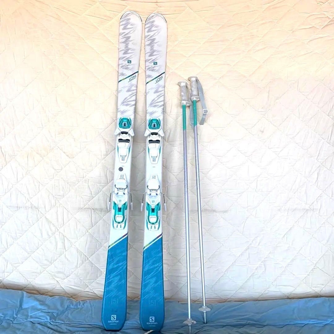 Salomon スキー板 スキーブーツ ストック付き