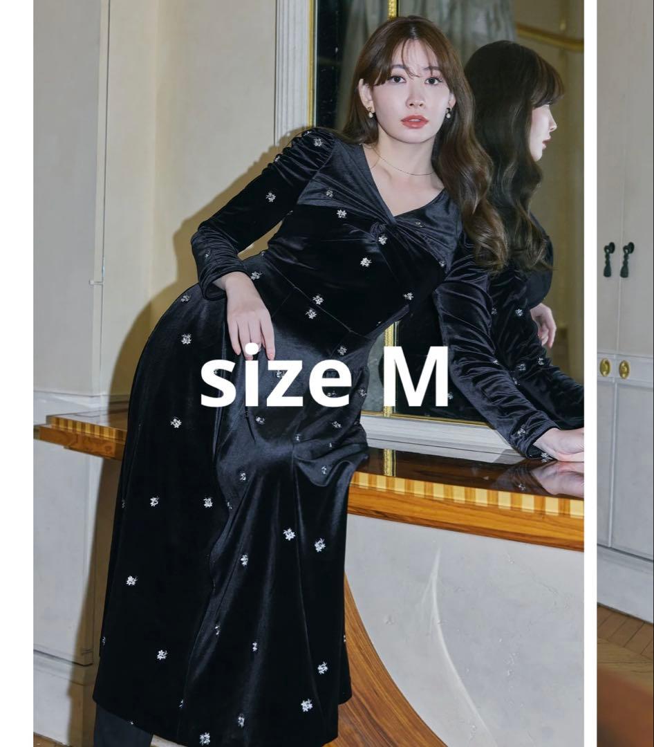 ワンピース herlipto Belmont Floral Velour Dress M