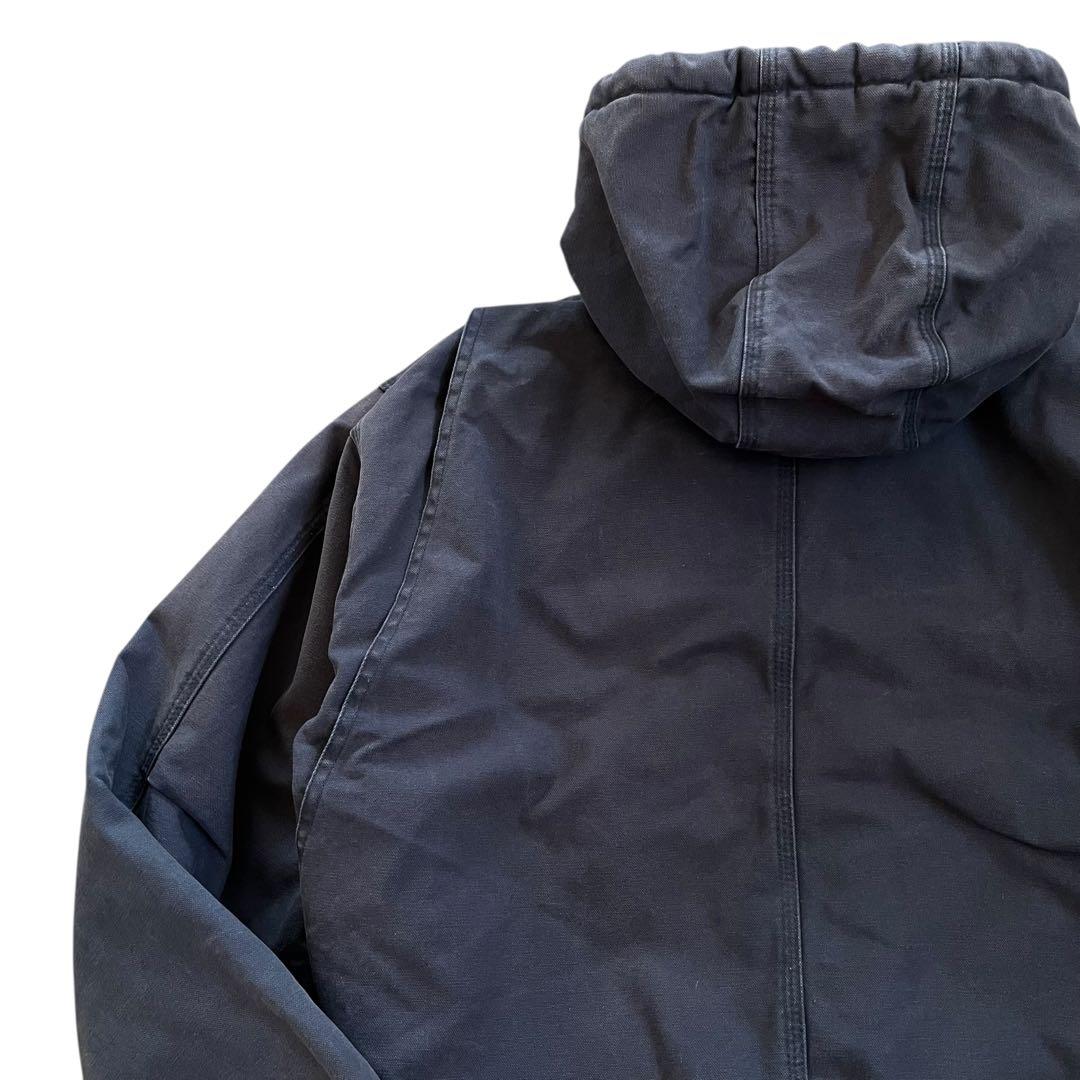 BERNE アクティブジャケット 企業ロゴ M フェード ダック地 短丈 古着