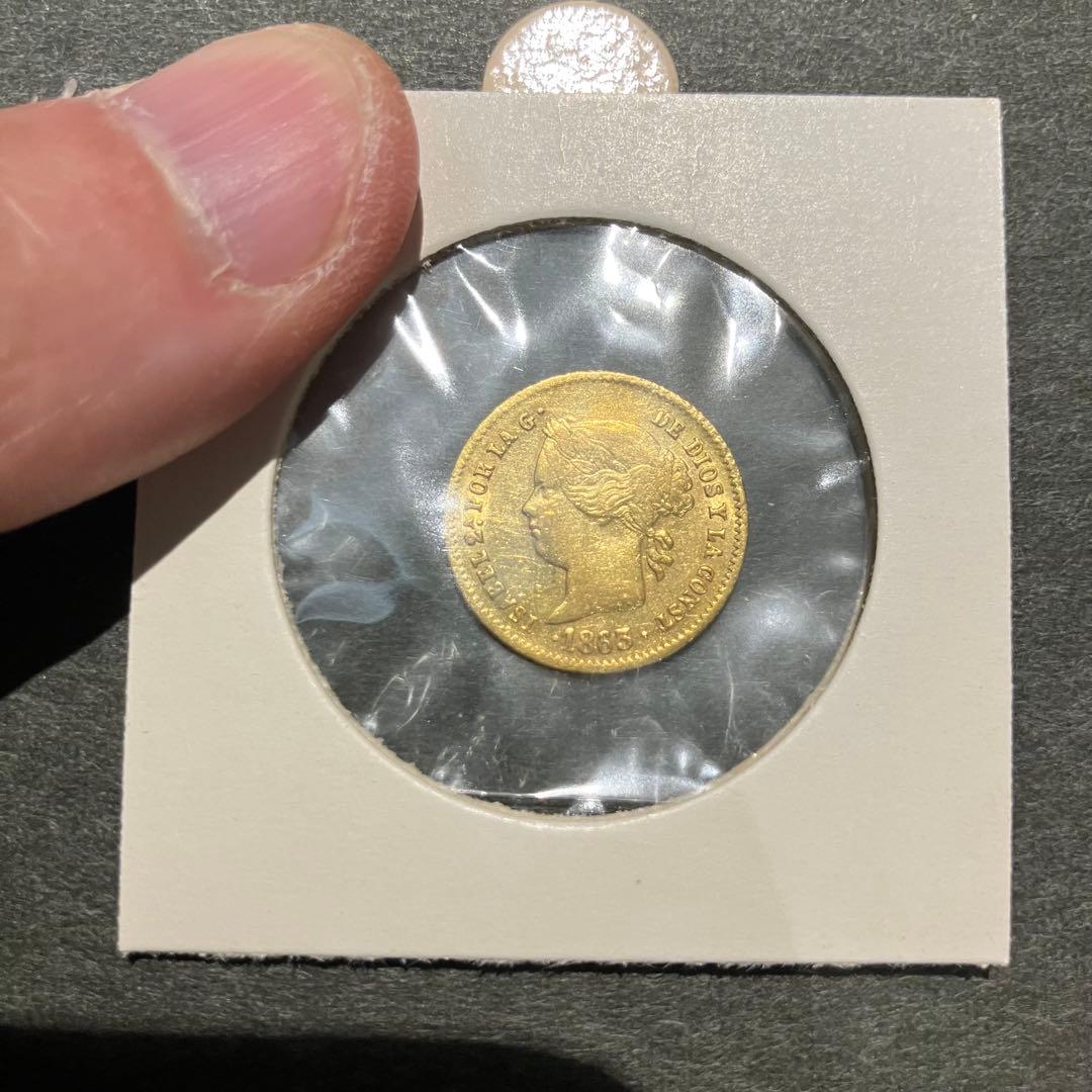 スペイン領 フィリピン1863年2ペソ金貨