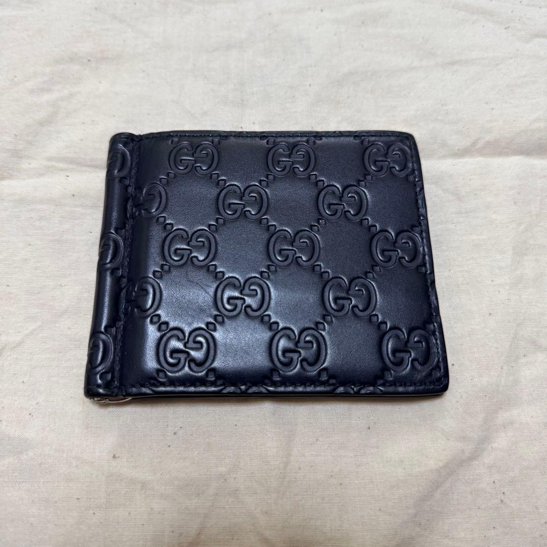 GUCCI ネイビー マネークリップ