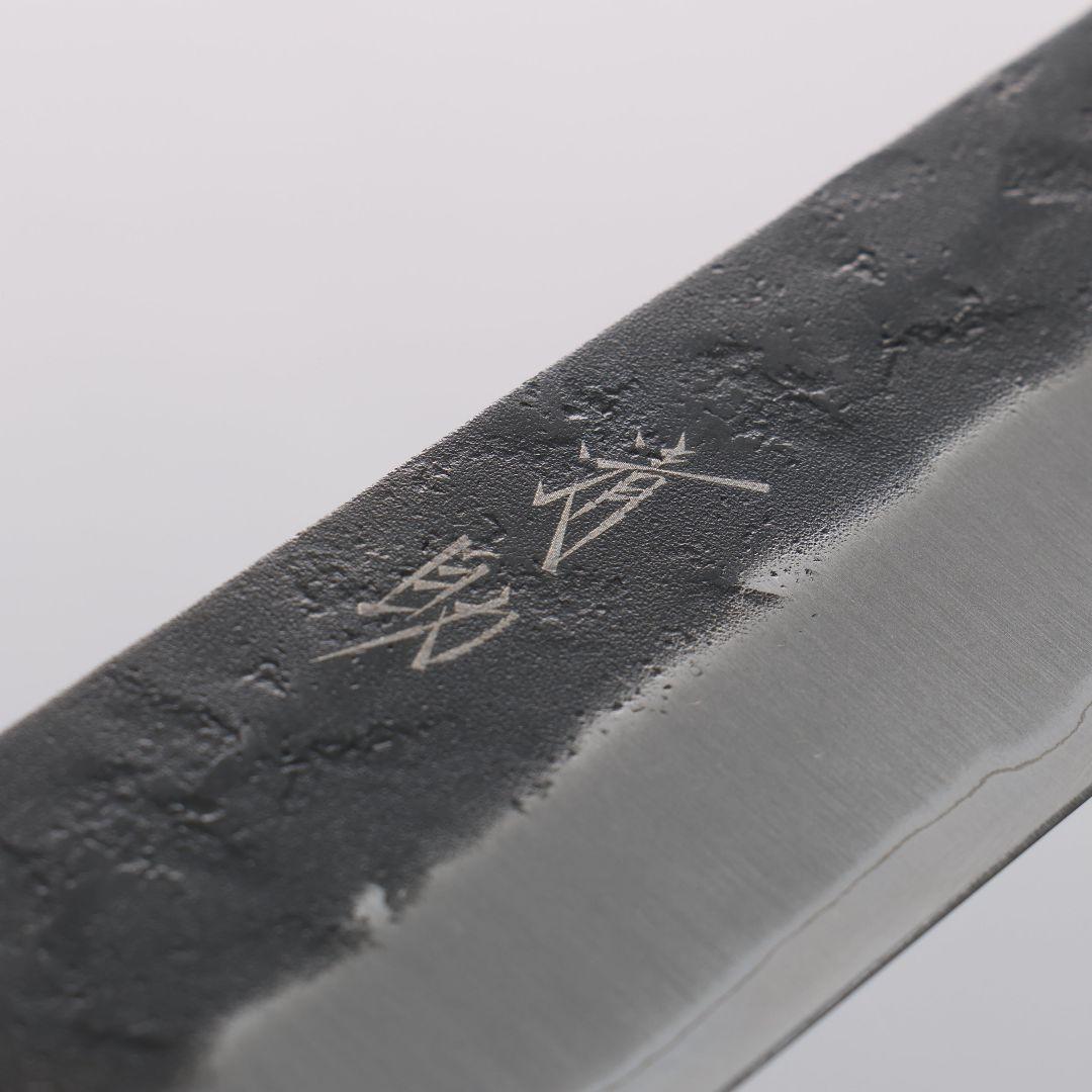 清助 青スーパー鋼 黒梨地 筋引包丁 270mm 紫檀 (口輪：白合板)柄