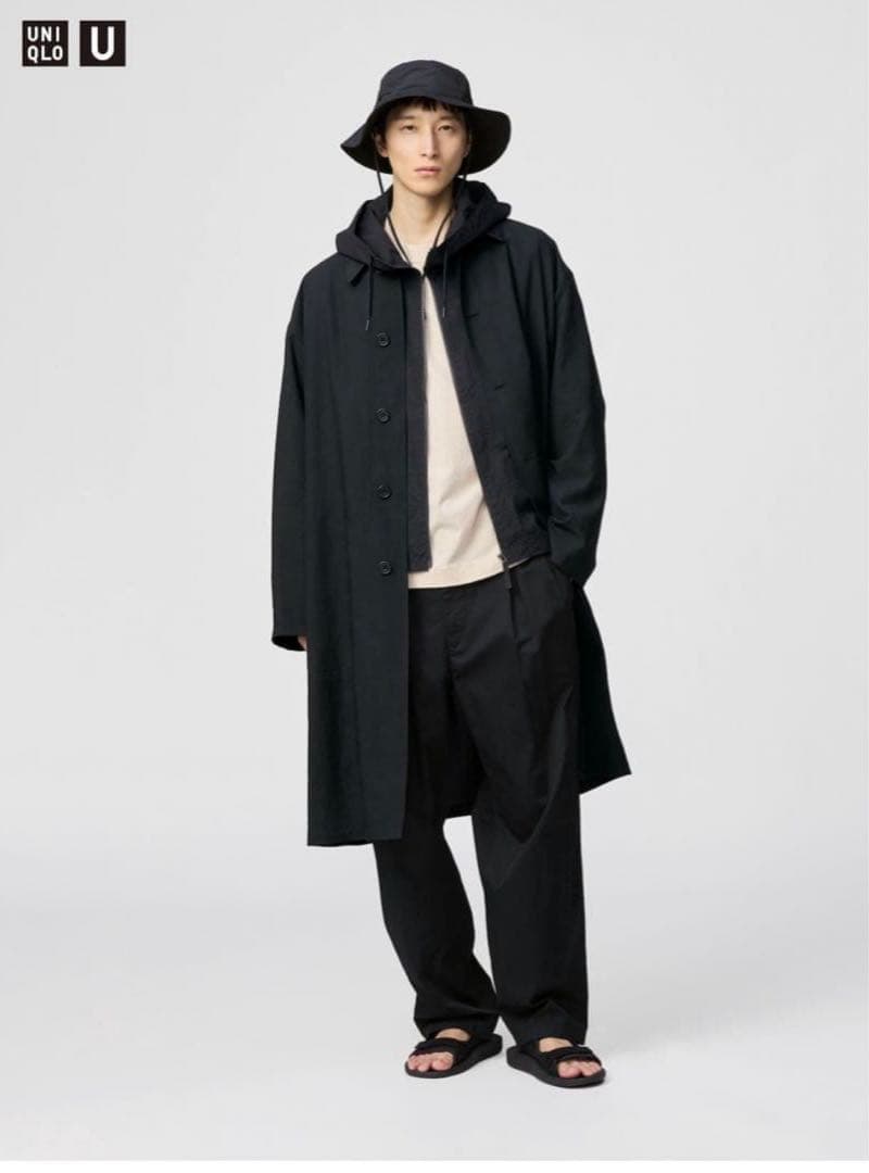 新品 UNIQLO U Lサイズ オーバーサイズステンカラーコート ovy