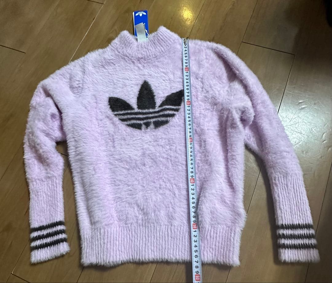 海外XS日本サイズS-M adidas トレフォイルセーター ピンク