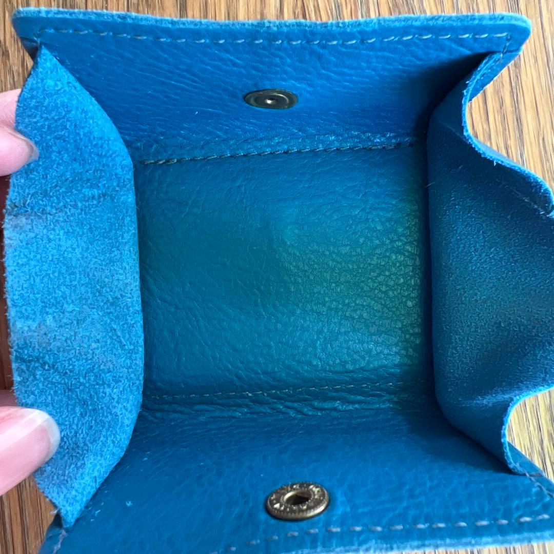 イルビゾンテ　トリフォルドウォレット　三つ折り財布 ティールブルー