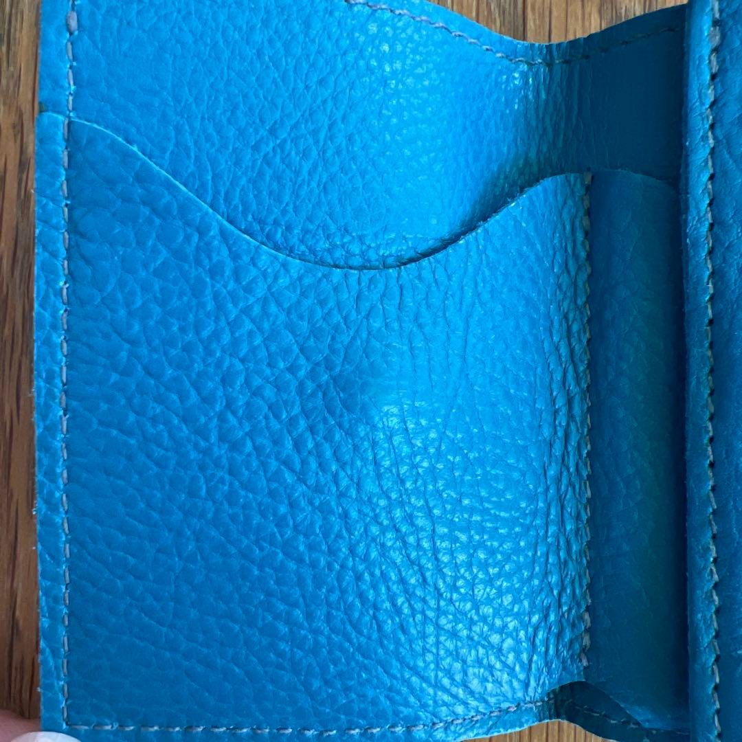 イルビゾンテ　トリフォルドウォレット　三つ折り財布 ティールブルー