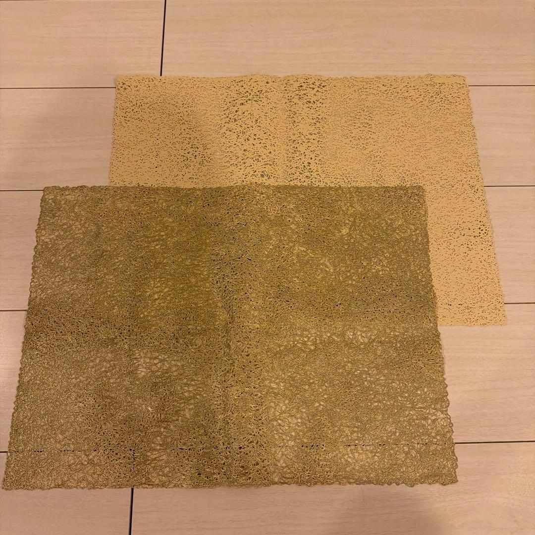 ランチョンマット チルウィッチメタリックレース レクタングル 33×46cm