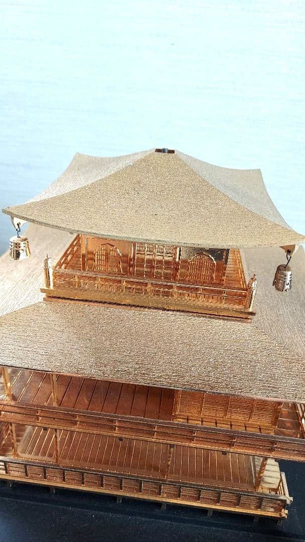 金メッキ　金閣寺　金箔　縁起物　美術置物　飾り物