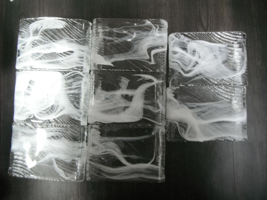 青山硝子　羽衣まな板皿　8個まとめて　ガラス食器　盛台　盛付皿　和食器