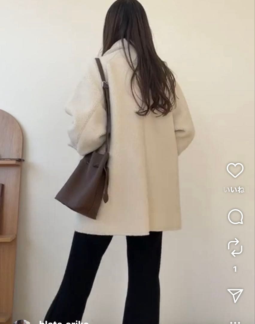 売りつくし大処分中❣️BLATE ボアニュアンスミドルコートアイボリー即購入⭕️