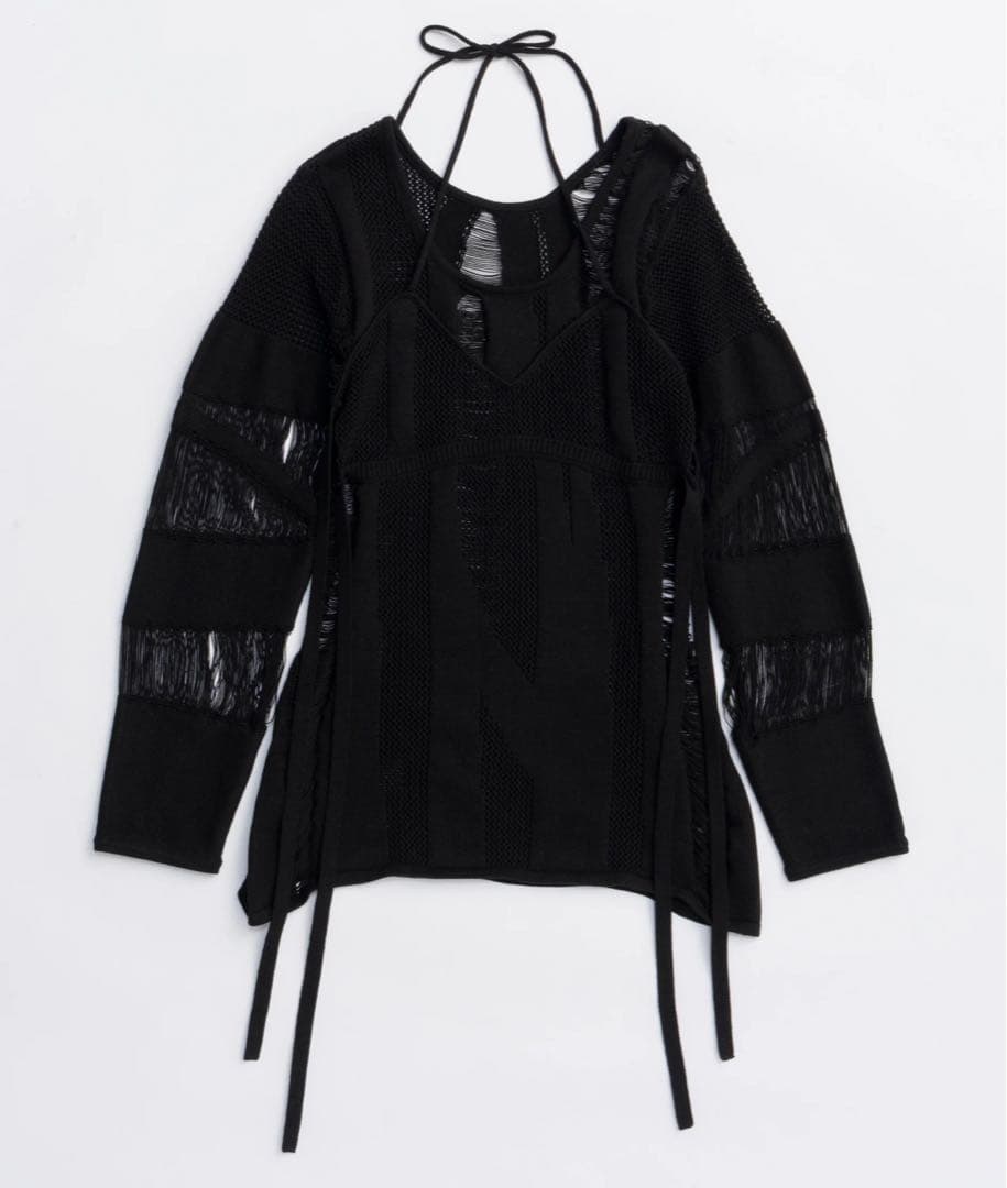 トップス MAISON SPECIAL Random Mesh Knit Tops
