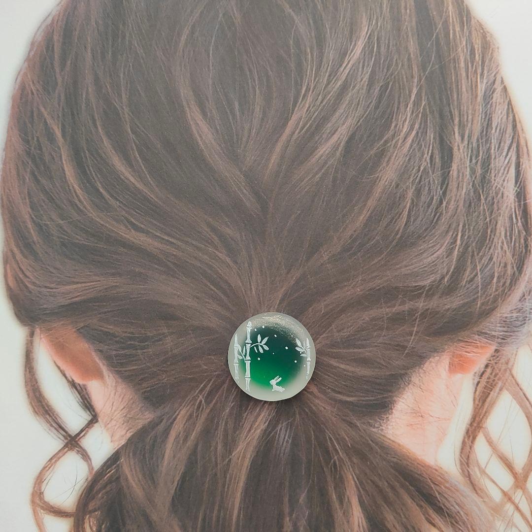 【923】ハンドメイド　レジン　ヘアゴム　ポニーフック