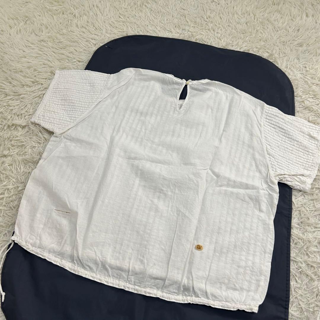 45R インドカディのタックdeTシャツ 綿100% 総ピンタック レース 刺繍