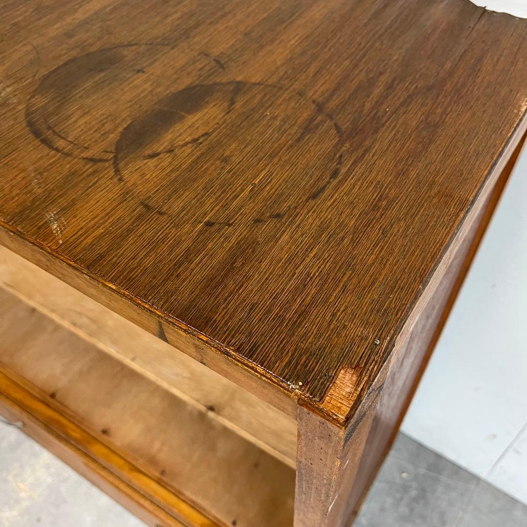 アンティーク 飾り棚 オープンラック 本棚 引き出し二杯 昭和レトロ z613