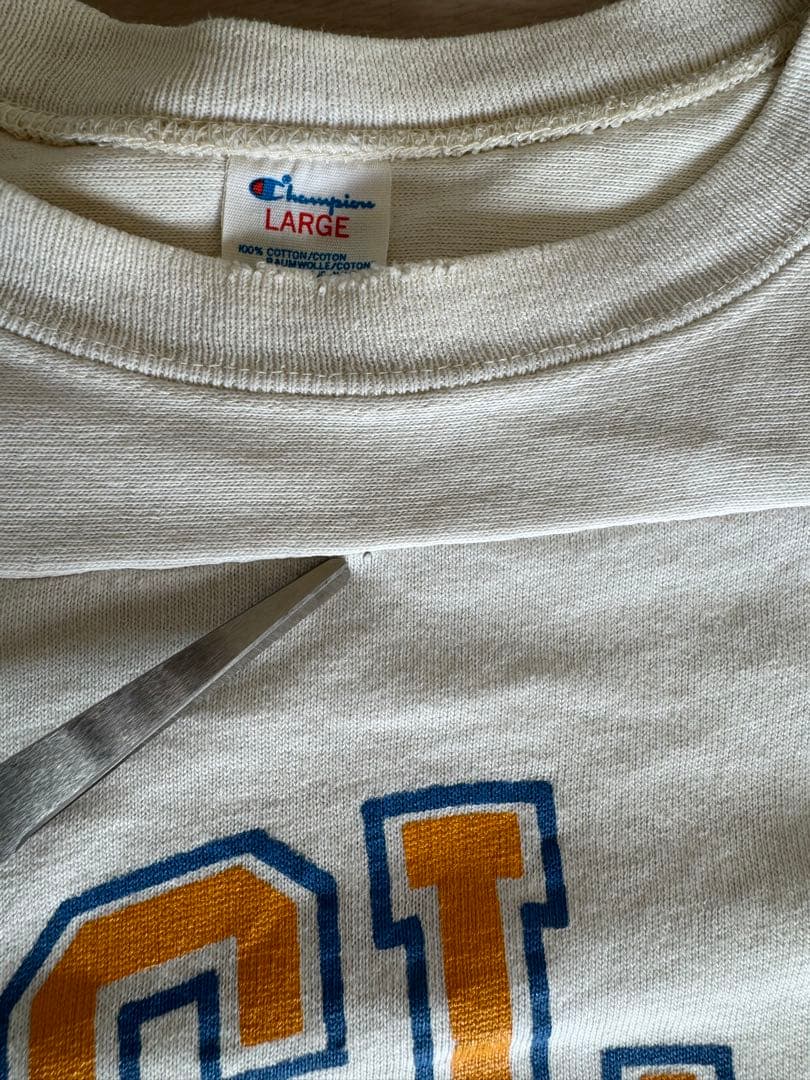 80s トリコタグ Champion チャンピオン UCLA フットボール L