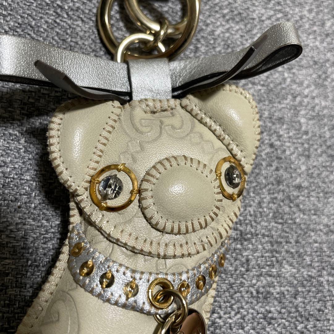 Gucci グッチョリ　パグ型レザーキーホルダー