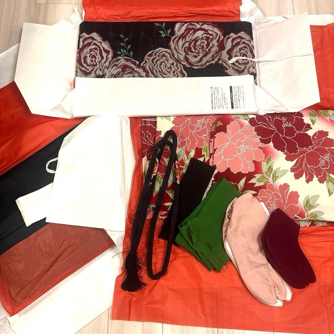 【今月で削除します】ふりふ　花柄振袖セット