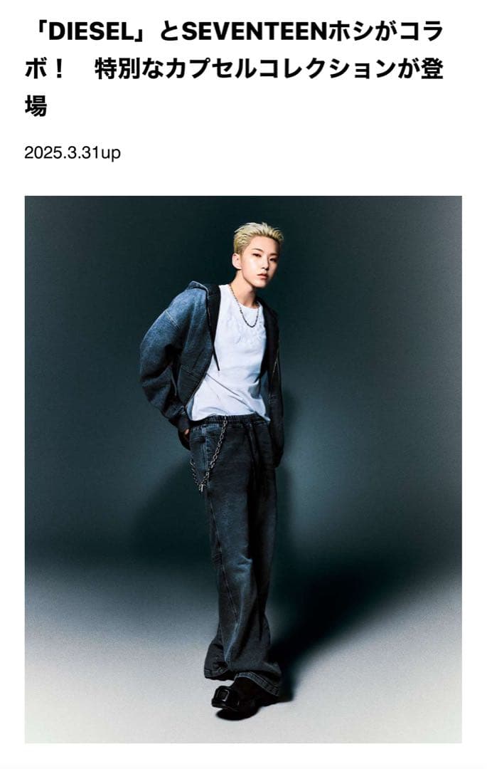 【即完売】DIESELチェーン チャーム SEVENTEEN HOSHIコラボ