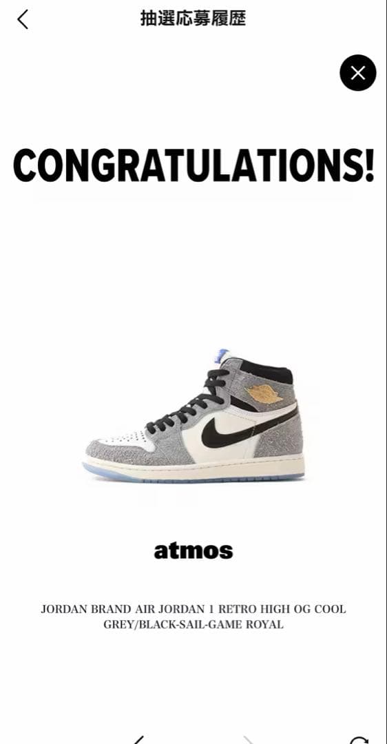靴 Air Jordan 1 Retro High OG \"Cool Grey