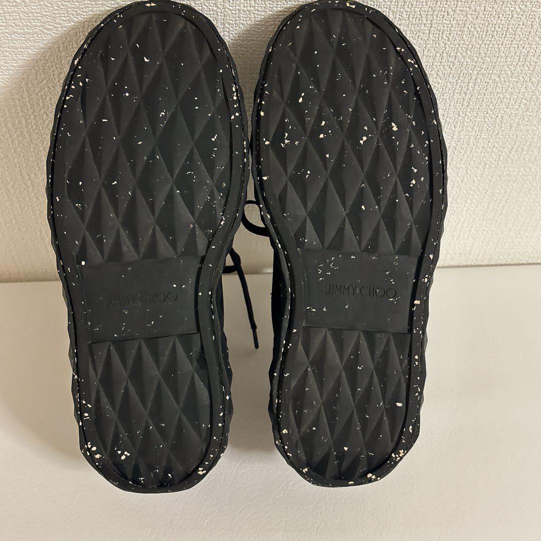 【現行】ジミーチュウ　ダイヤモンドライト　スニーカー　厚底　黒　ブラック