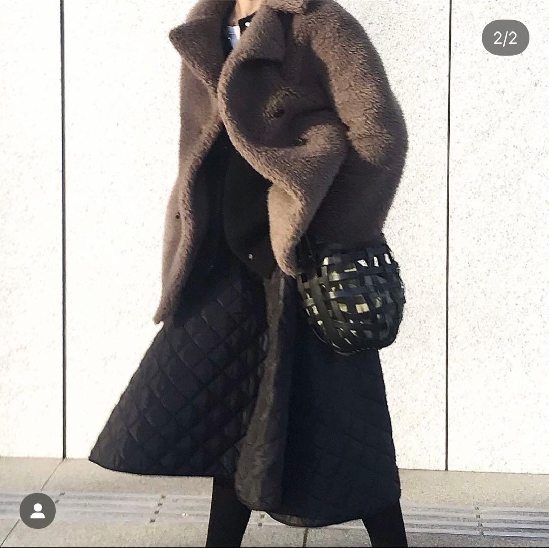 未使用マディソンブルー❤︎キルティングミモレスカートブラック00