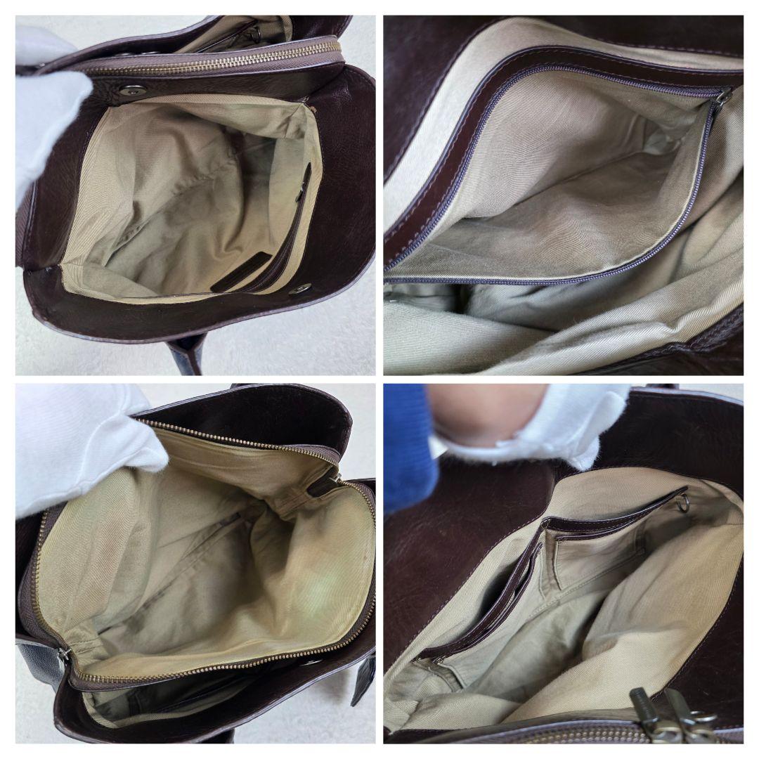 キンタ様✨【A4収納可能】マザーハウス　リン　オープン　トートバッグ　シボ革　紺