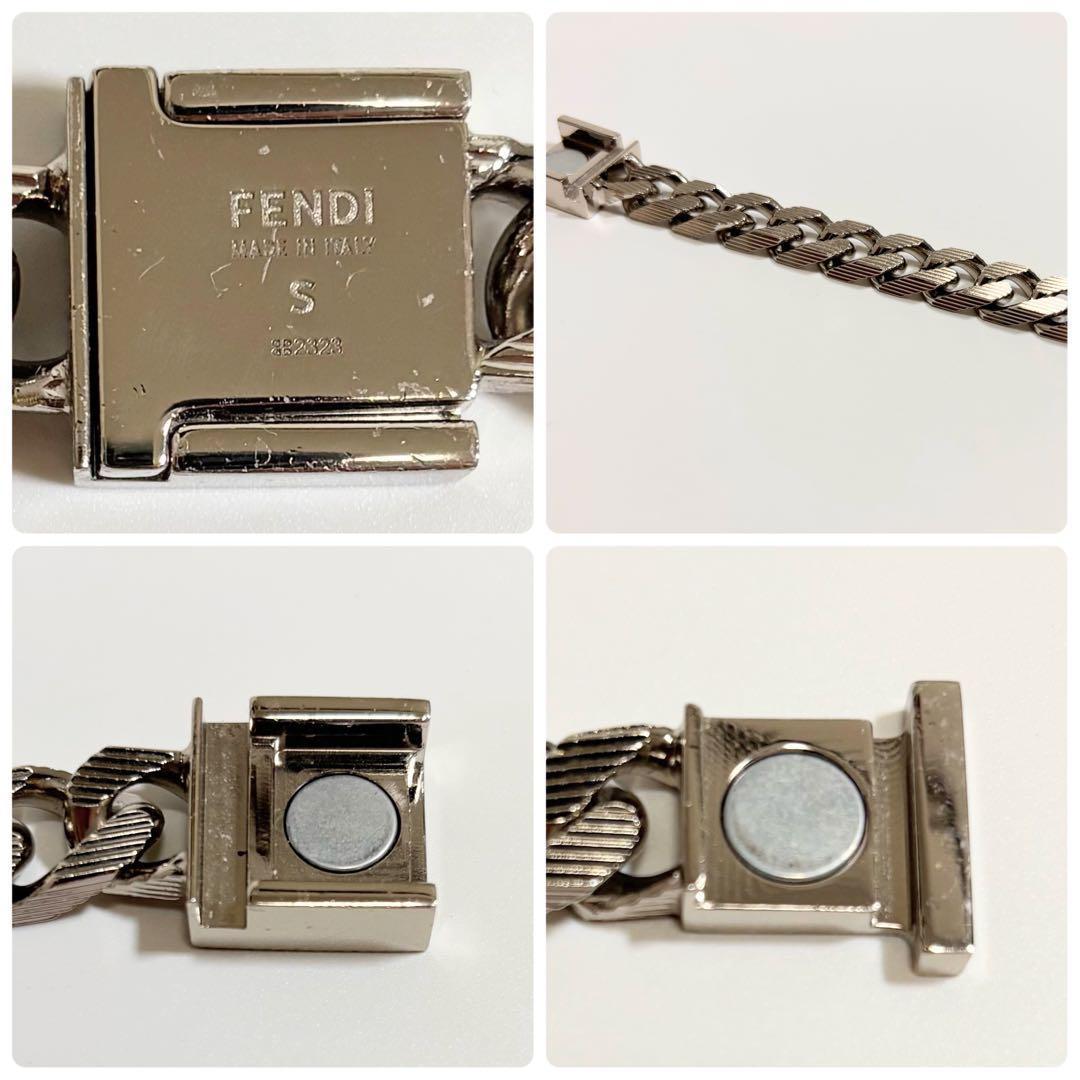 極美品✨フェンディ ブレスレット 喜平 シャドー バングル シルバー S.