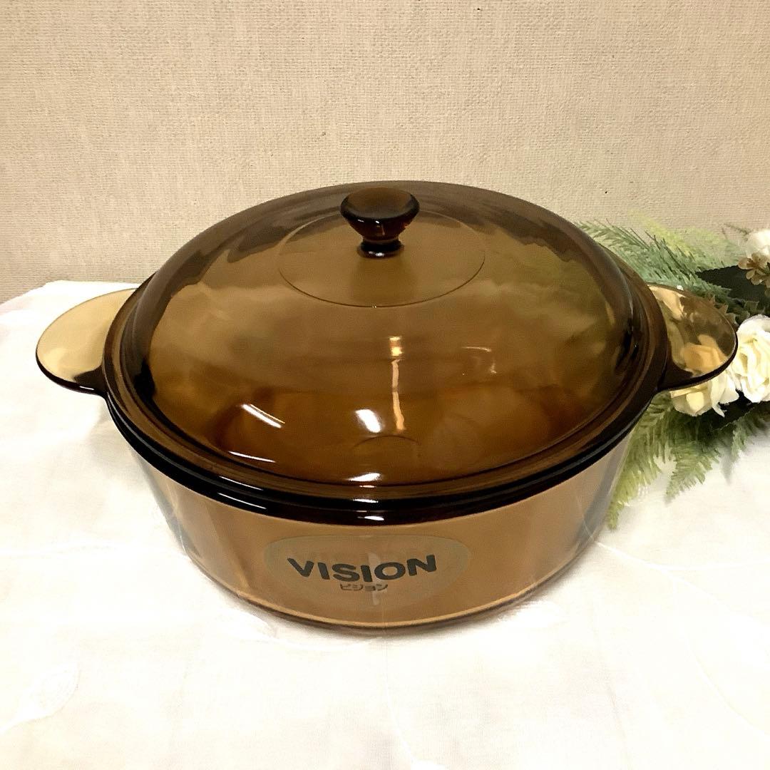 【新品・未使用】VISIONS/ビジョン　耐熱両手鍋　24㎝・⒊5ℓ