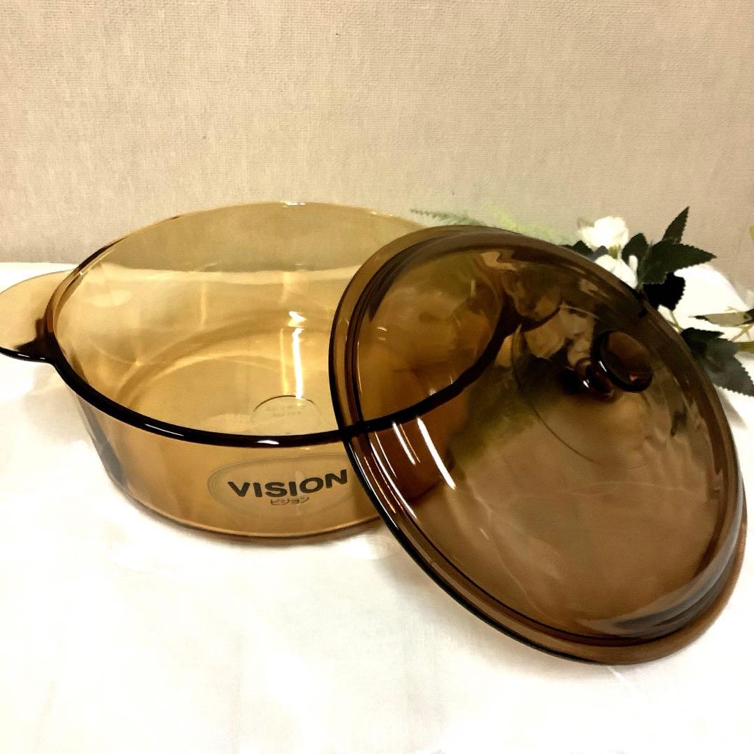 【新品・未使用】VISIONS/ビジョン　耐熱両手鍋　24㎝・⒊5ℓ
