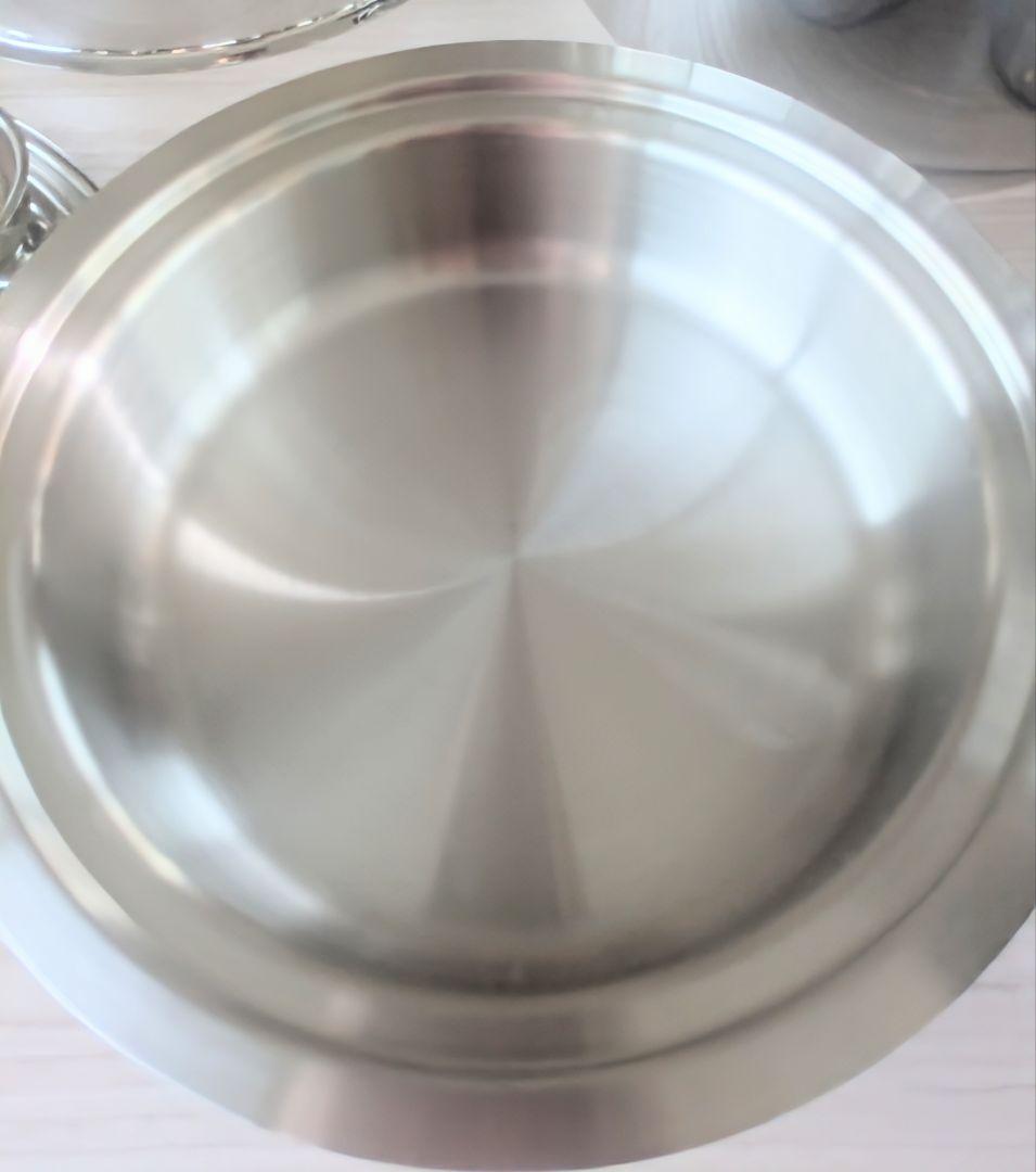 新品/アムウェイクイン・クック/ステンレス製 二重鍋 蒸し器付/6L