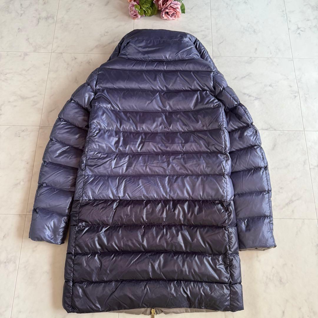 美品★ヘルノ 2way リバーシブル スタンドカラーダウンコート バイカラー42